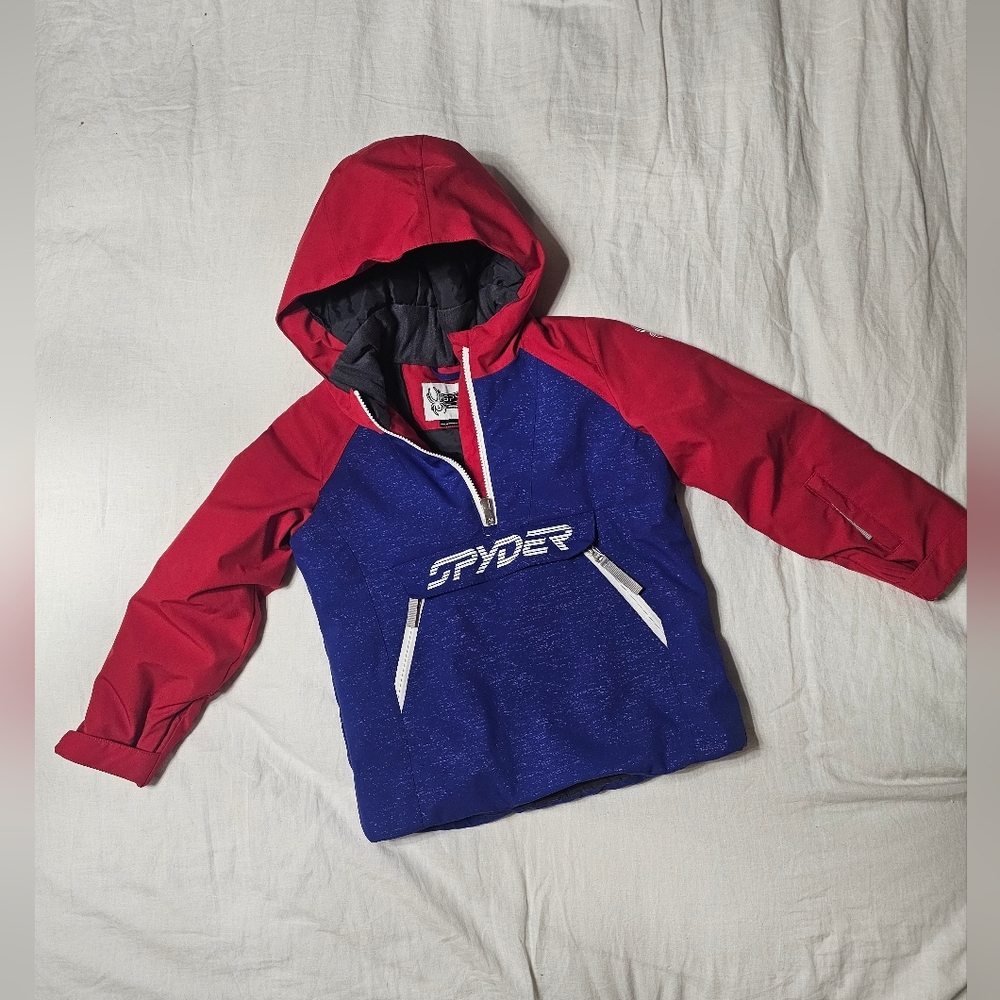 Spyder Kids Red and Blue Puffer Jacket